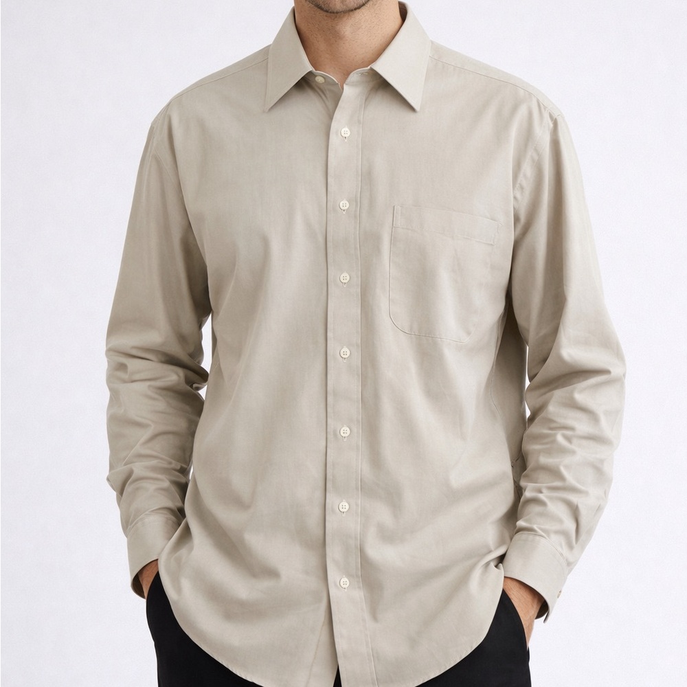 Ted Baker London Tan Long Sleeve Button Down 16